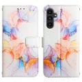 For Samsung Galaxy A05s PT003 Marble Pattern Flip Leather Phone Case(Galaxy Marble White LS004)