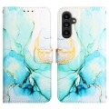 For Samsung Galaxy A05s PT003 Marble Pattern Flip Leather Phone Case(Green LS003)