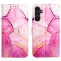 For Samsung Galaxy A05s PT003 Marble Pattern Flip Leather Phone Case(Pink Purple Gold LS001)
