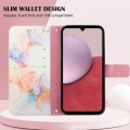 For Samsung Galaxy A15 PT003 Marble Pattern Flip Leather Phone Case(Galaxy Marble White LS004)