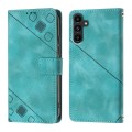 For Samsung Galaxy A15 Skin-feel Embossed Leather Phone Case(Green)