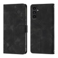 For Samsung Galaxy A15 Skin-feel Embossed Leather Phone Case(Black)