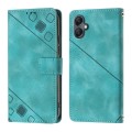 For Samsung Galaxy A05 Skin-feel Embossed Leather Phone Case(Green)