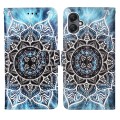 For Samsung Galaxy A05 Colored Drawing Pattern Plain Weave Leather Phone Case(Undersea Mandala)