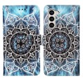 For Samsung Galaxy S24+ 5G Colored Drawing Pattern Plain Weave Leather Phone Case(Undersea Mandala)