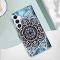For Samsung Galaxy A55 Colored Drawing Pattern Plain Weave Leather Phone Case(Undersea Mandala)