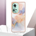 For OPPO Reno11 5G Global Electroplating IMD TPU Phone Case(White Marble)