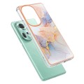 For OPPO Reno11 5G Global Electroplating IMD TPU Phone Case(White Marble)