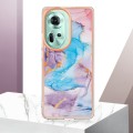 For OPPO Reno11 5G Global Electroplating IMD TPU Phone Case(Blue Marble)