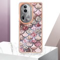 For OPPO Reno11 Pro 5G Global Electroplating IMD TPU Phone Case(Pink Scales)