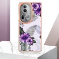 For OPPO Reno11 Pro 5G Global Electroplating IMD TPU Phone Case(Purple Flower)