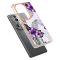 For OPPO Reno11 Pro 5G Global Electroplating IMD TPU Phone Case(Purple Flower)