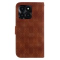 For Honor X6a Double 8-shaped Embossed Leather Phone Case(Brown)