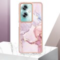 For OPPO A79 5G Global Electroplating Marble Dual-side IMD Phone Case(Rose Gold 005)