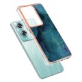 For OPPO A79 5G Global Electroplating Marble Dual-side IMD Phone Case(Green 017)