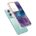 For OPPO A79 5G Global Electroplating Marble Dual-side IMD Phone Case(Purple 016)