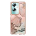 For OPPO A79 5G Global Electroplating Marble Dual-side IMD Phone Case(Rose Gold 015)