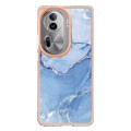 For OPPO Reno11 Pro 5G Global Electroplating Marble Dual-side IMD Phone Case(Blue 018)
