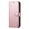For iPhone 15 Pro AZNS Skin Feel Calf Texture Flip Leather Phone Case(Rose Gold)