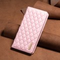 For OPPO A59 5G Diamond Lattice Magnetic Leather Flip Phone Case(Pink)