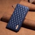 For OPPO Find X7 Ultra Diamond Lattice Magnetic Leather Flip Phone Case(Blue)