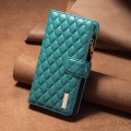 For OPPO Find X7 Ultra Diamond Lattice Zipper Wallet Leather Flip Phone Case(Green)