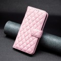 For OPPO A59 5G Diamond Lattice Wallet Leather Flip Phone Case(Pink)