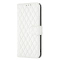 For OPPO A59 5G Diamond Lattice Wallet Leather Flip Phone Case(White)