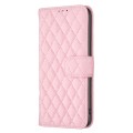 For OPPO Find X7 Diamond Lattice Wallet Leather Flip Phone Case(Pink)