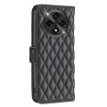 For OPPO A3 Pro 5G/A2 Pro 5G Diamond Lattice Wallet Leather Flip Phone Case(Black)