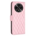 For OPPO A3 Pro 5G/A2 Pro 5G Diamond Lattice Wallet Leather Flip Phone Case(Pink)