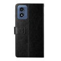 For Motorola Moto G Play 5G 2024 HT01 Y-shaped Pattern Flip Leather Phone Case(Black)