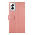 For Motorola Moto G Power 5G 2024 HT01 Y-shaped Pattern Flip Leather Phone Case(Pink)