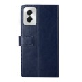For Motorola Moto G Power 5G 2024 HT01 Y-shaped Pattern Flip Leather Phone Case(Blue)