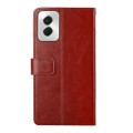 For Motorola Moto G Power 5G 2024 HT01 Y-shaped Pattern Flip Leather Phone Case(Brown)