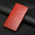 For Motorola Moto G Stylus 5G 2024 HT01 Y-shaped Pattern Flip Leather Phone Case(Brown)