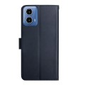 For Motorola Moto G34 5G Genuine Leather Fingerprint-proof Horizontal Flip Phone Case(Blue)