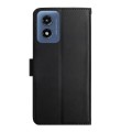 For Motorola Moto G Play 4G 2024 Genuine Leather Fingerprint-proof Horizontal Flip Phone Case(Black)
