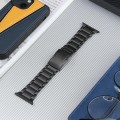 For Apple Watch 42mm Five Beads Turtle Buckle Titanium Steel Watch Band(Black)