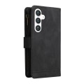 For Samsung Galaxy S24 Skin Feel Multi-Card Wallet Zipper Leather Phone Case(Black)