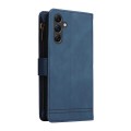 For Samsung Galaxy A15 Skin Feel Multi-Card Wallet Zipper Leather Phone Case(Blue)
