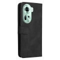For  OPPO Reno11 5G Global Skin Feel Life Tree Metal Button Leather Phone Case(Black)