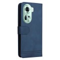 For  OPPO Reno11 5G Global Skin Feel Life Tree Metal Button Leather Phone Case(Blue)