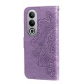 For OPPO K12 7-petal Flowers Embossing Leather Phone Case(Light Purple)