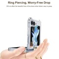 For Samsung Galaxy Z Flip5 GKK MagSafe Airbag Hinge Shockproof Phone Case with Ring Holder(Green)