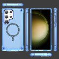 For Samsung Galaxy S22 Ultra 5G Skin Feel TPU + PC MagSafe Magnetic Phone Case(Transparent Blue)