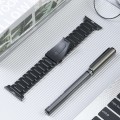 For Apple Watch Series 8 41mm Five Beads Titanium Steel Watch Band(Black)