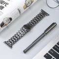 For Apple Watch SE 44mm Five Beads Titanium Steel Watch Band(Grey)