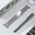For Apple Watch Series 5 44mm Five Beads Titanium Steel Watch Band(Silver)
