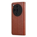 For OPPO Find X7 AZNS Sheepskin Texture Flip Leather Phone Case(Brown)